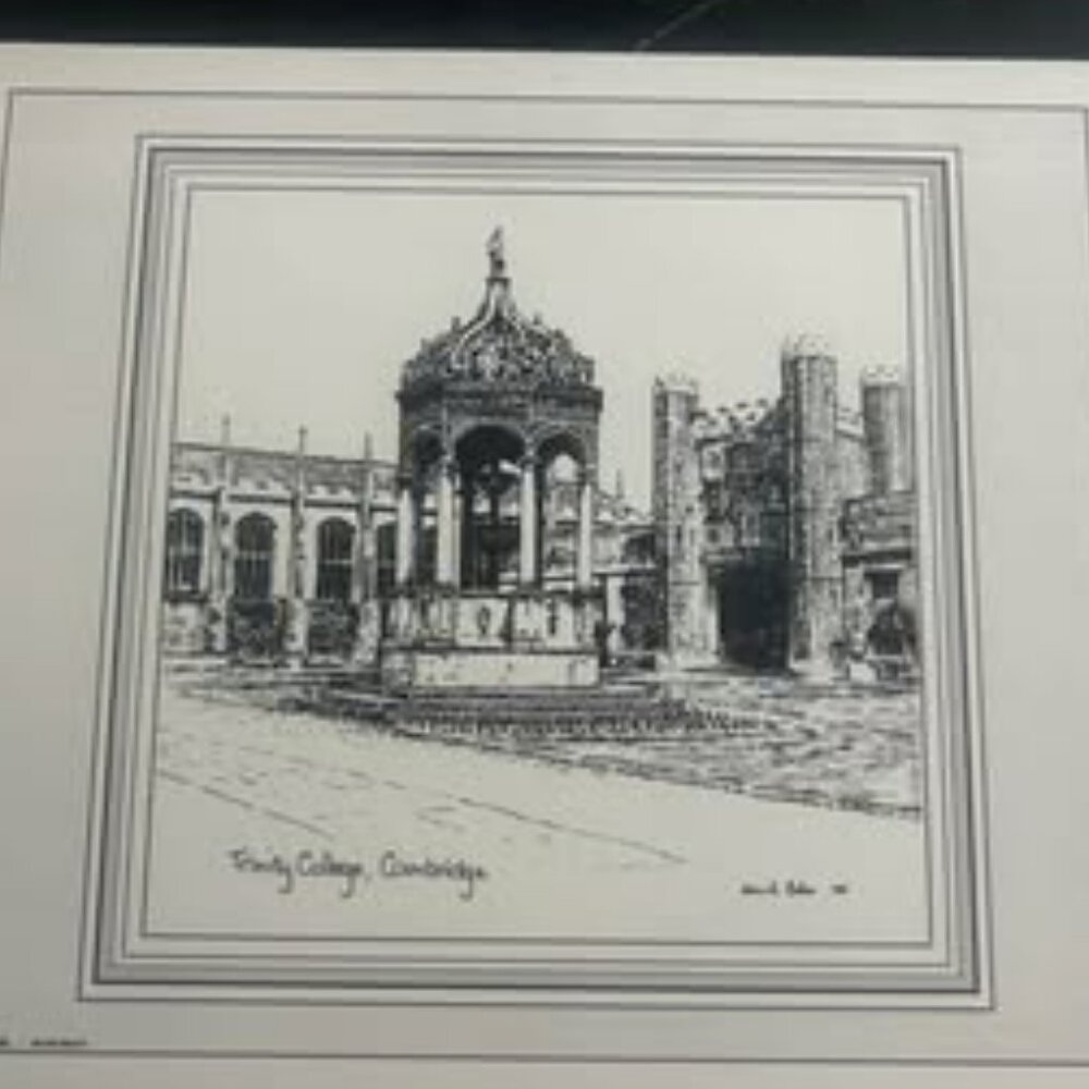 Perfect condition vintage Trinity College Illustration